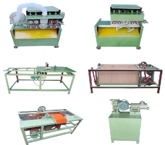 Wood toothpick processing machines